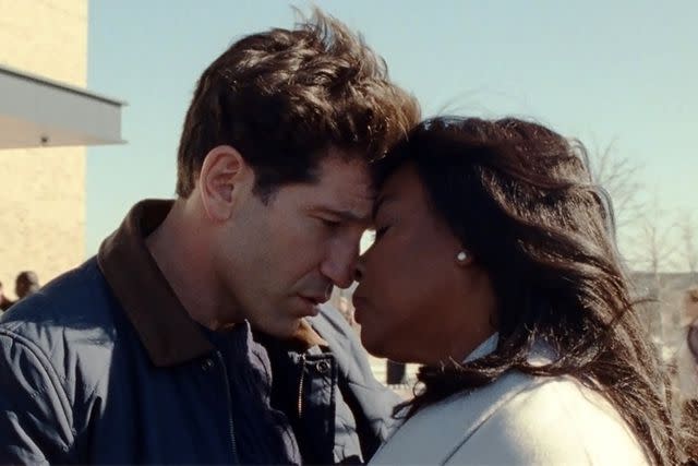 <p>Atsushi-Nishijima/Courtesy NEON</p> Jon Bernthal and Aunjanue Ellis in 'Origin,' 2023