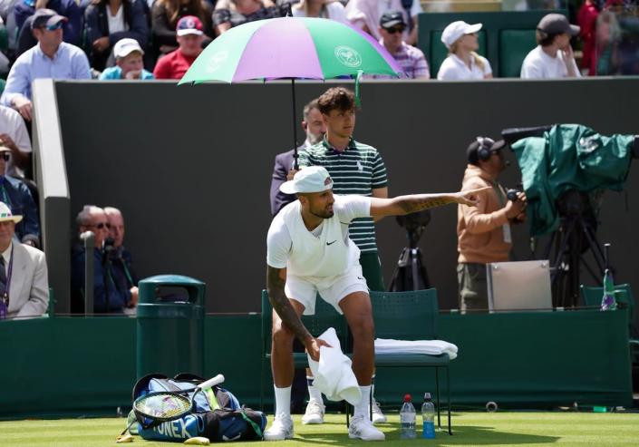 Nick Kyrgios had an action-packed start to the tournament (Adam Davy/PA) (PA Wire)