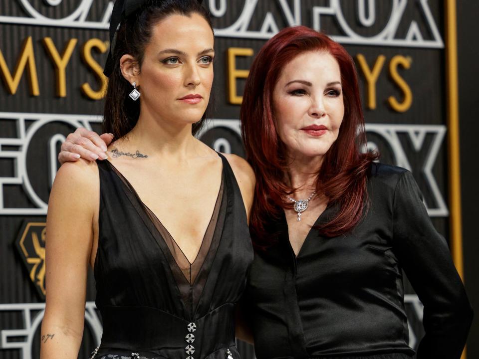 Riley Keough and Priscilla Presley at the 2024 Emmy Awards.