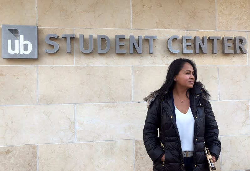 Maricruz Abarca is pictured outside the University of Baltimore