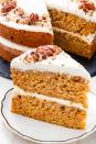 <p>Sweet potato casserole lovers (with the mini marshmallow topping, obv) will love the fluff-infused frosting on this irresistible sweet potato cake.</p><p><em><a href="https://www.delish.com/holiday-recipes/thanksgiving/a23011942/best-sweet-potato-cake-recipe/" rel="nofollow noopener" target="_blank" data-ylk="slk:Get the recipe from Delish »;elm:context_link;itc:0;sec:content-canvas" class="link ">Get the recipe from Delish »</a></em></p>