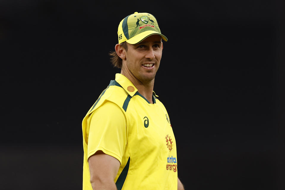 Mitchell Marsh (pictured) looks on during a match.