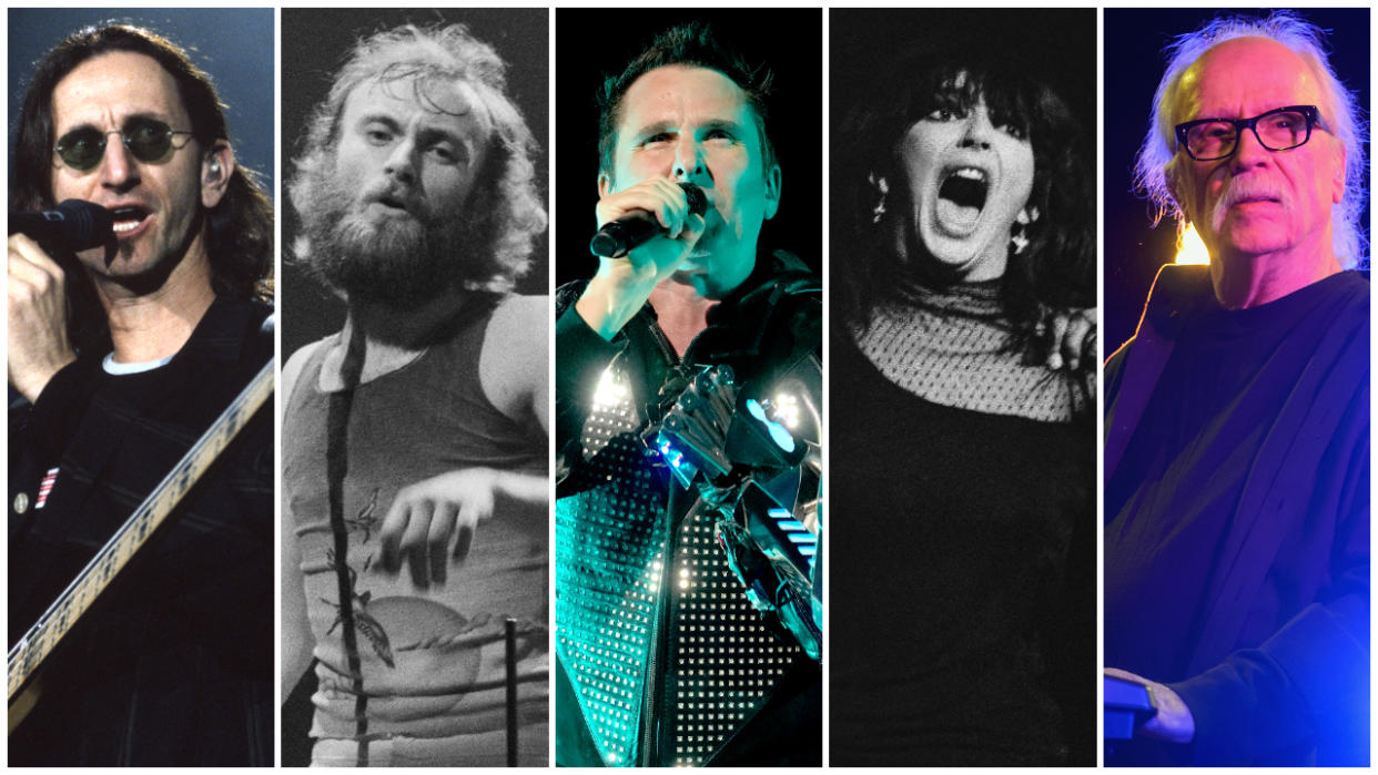  Kate Bush, Phil Collins, John Carpenter, Geddy Lee and Matt Bellamy at various live shows. 