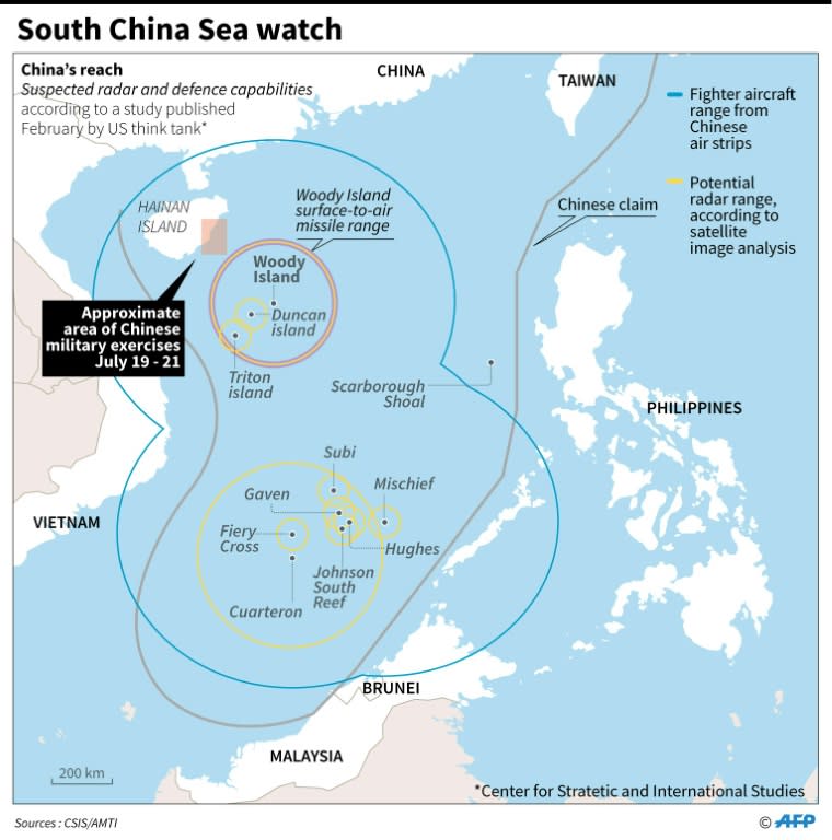 Beijing claims almost all of the South China Sea despite partial counter-claims from the Philippines, Vietnam, Malaysia and Taiwan