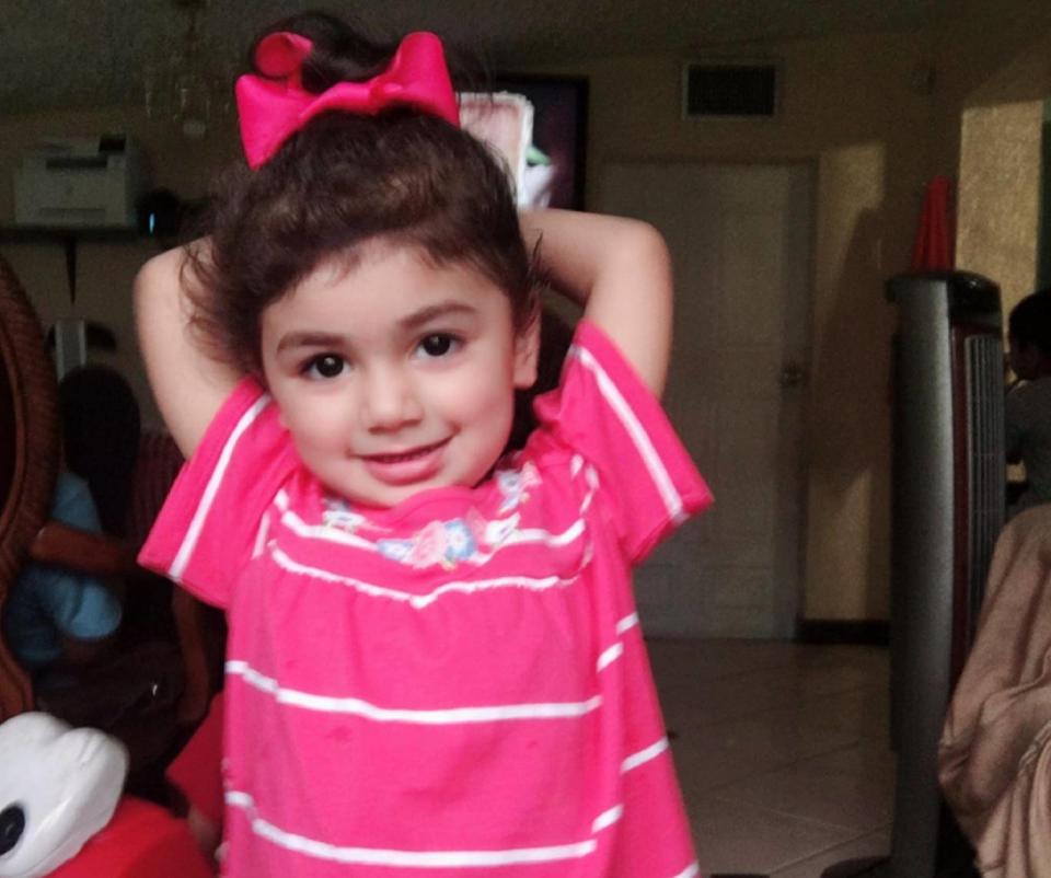 Two-year-old Zainab Mughal, from Tallahassee, in Florida, has been diagnosed with childhood cancer neuroblastoma. A worldwide search has been launched to find Zainab blood donors as she has an extremely rare blood type. (OneBlood)
