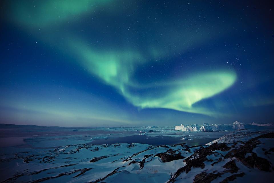 northern lights in greenland