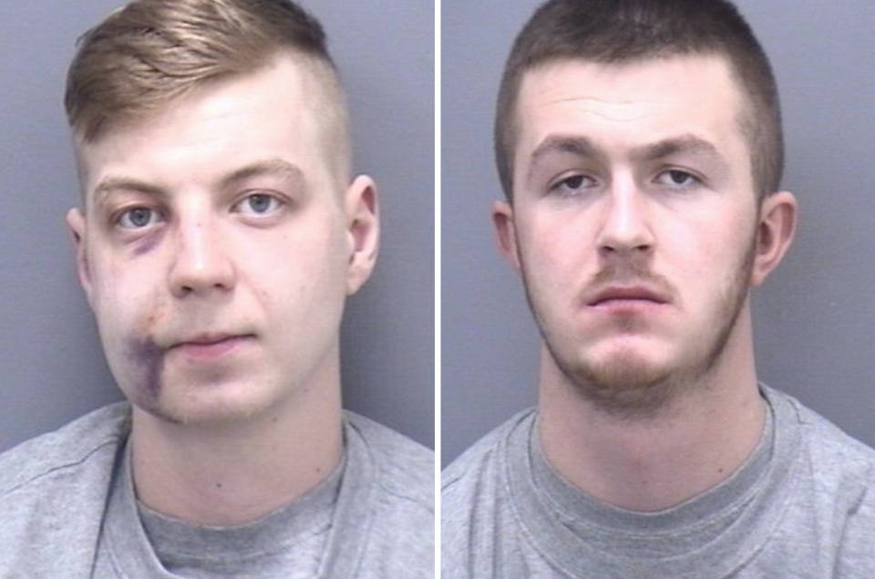 Connor Beckett, 23, and Jack Torpey were jailed this week after they attempted to steal a number of Jack Daniels whiskey bottles from Sainsbury’s on Pitwines Close at around 4.35pm on February 10 last year, police said in a statement.  