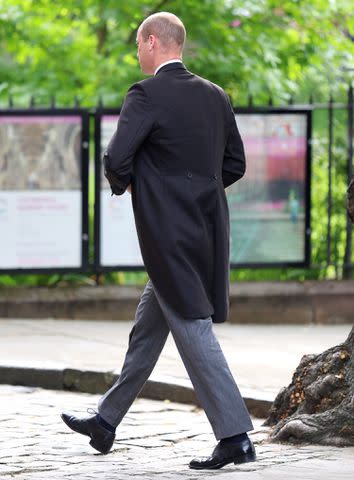 <p>Chris Jackson/Getty </p> Prince William arrives at the wedding of the Duke of Westminster and Olivia Henson on June 7, 2024