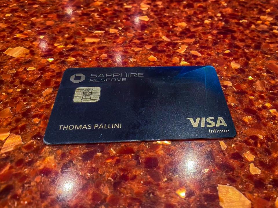 A Chase Sapphire Reserve credit card - Priority Pass Restaurant