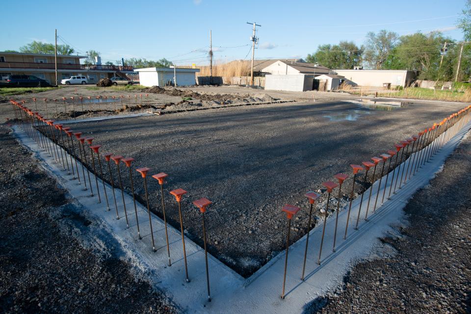 Foundation is poured for a new affordable housing complex at 117 N.E. US-24 highway by Reden Construction and Property Management.