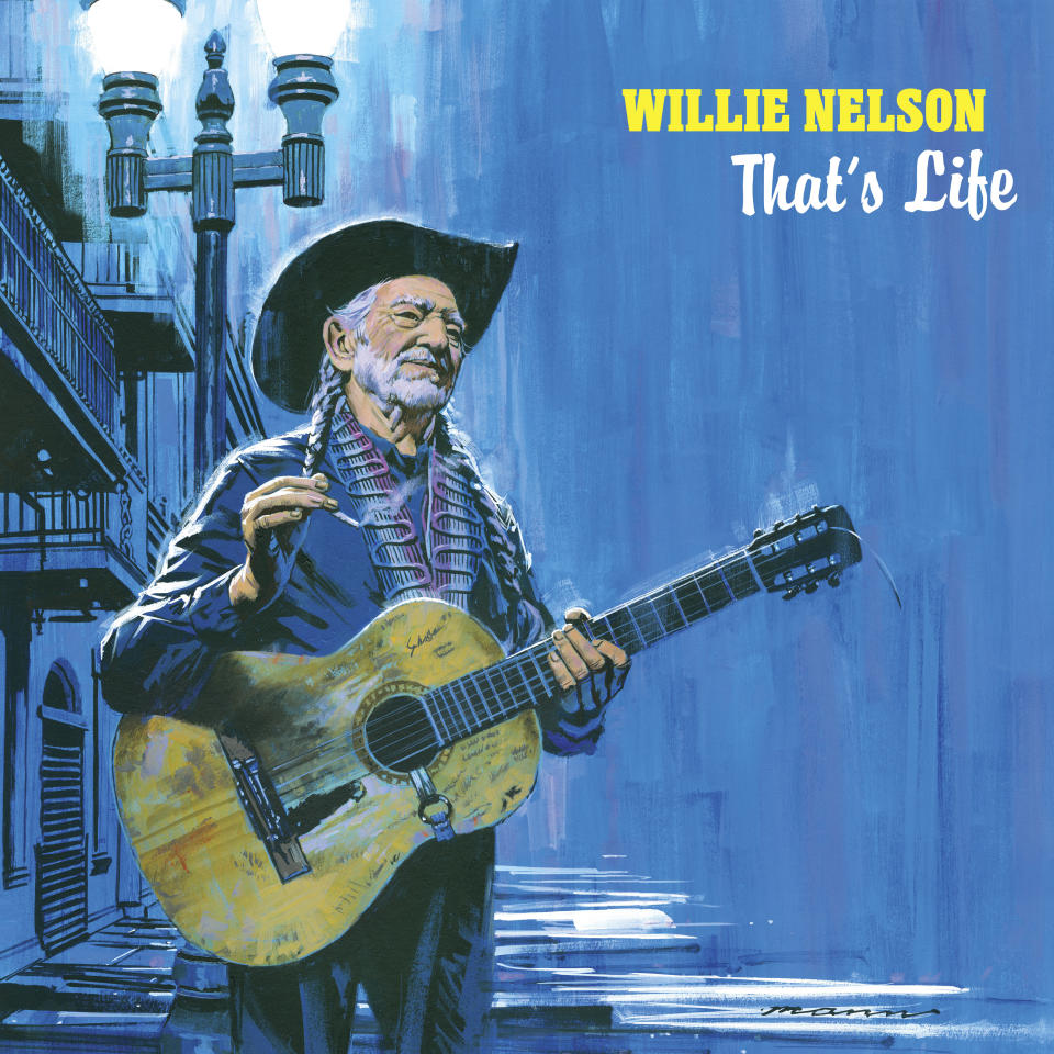 En esta imagen difundida por Legacy Recordings, la portada del álbum de Willie Nelson "That's Life", una colección de clásicos popularizados por Frank Sinatra. (Legacy Recordings via AP)