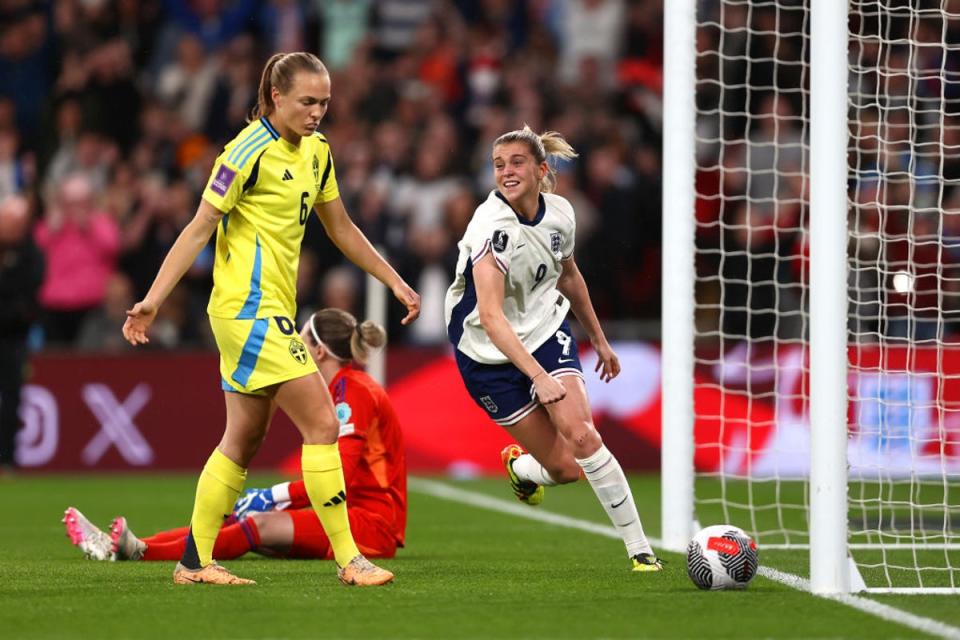 Russo’s goal gave England momentum but Sweden battled back (The FA via Getty Images)