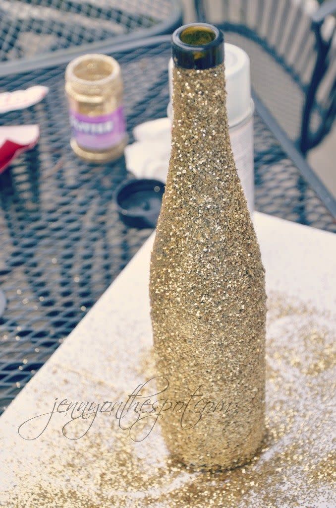 Glitter Wine Bottle