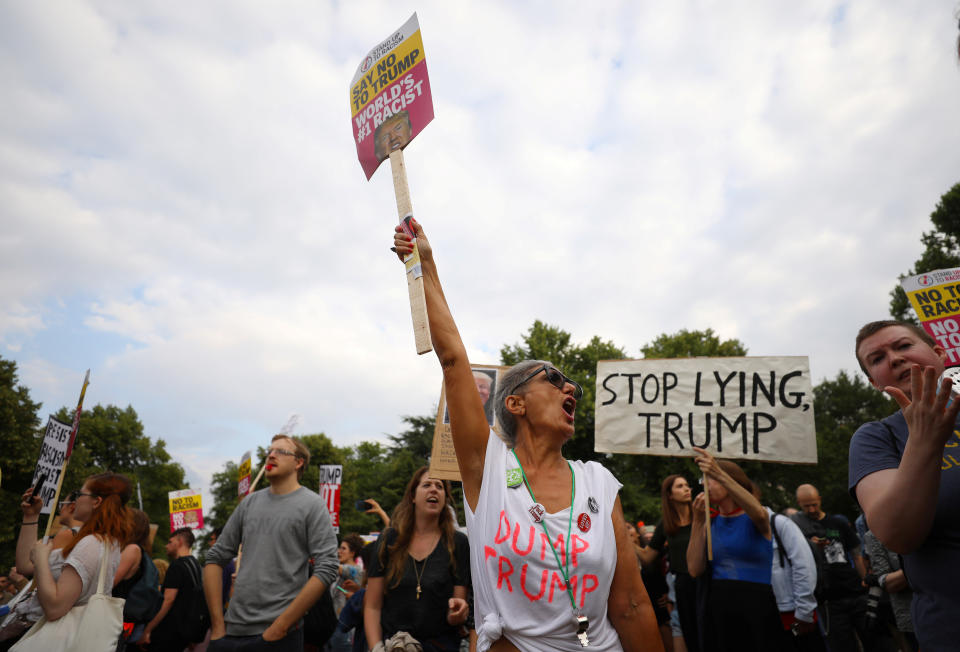 Protests against Trump’s U.K. visit