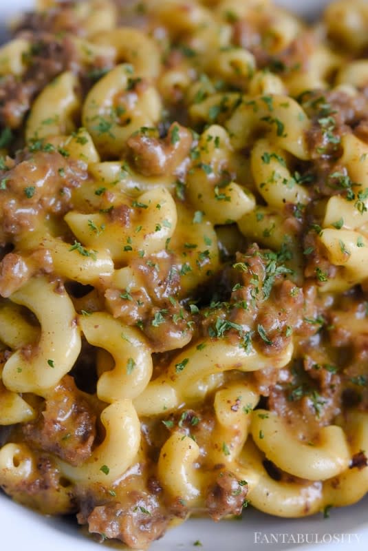 <p>Fabulosity</p><p>A homemade “hamburger helper” dinner idea that can be quick for a family meal using items that you have or can keep on hand!</p><p><strong>Get the recipe: <a href="https://fantabulosity.com/cheeseburger-macaroni-in-the-instant-pot/" rel="nofollow noopener" target="_blank" data-ylk="slk:Instant Pot Cheeseburger Macaroni;elm:context_link;itc:0;sec:content-canvas" class="link rapid-noclick-resp">Instant Pot Cheeseburger Macaroni</a></strong></p>