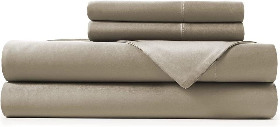 Hotel Sheets Direct Sheets Full - Cooling Luxury Bed Sheets w Deep Pocket - Silky Soft - Tan