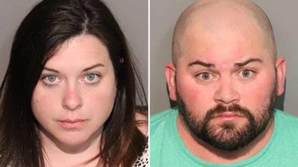 Lindsay and Jordan Piper are seen in booking mugs provided by the Placerville Police Department. The father and stepmother of Roman Lopez were arrested Thursday, Feb. 4, 2021, in connection with the 2020 death of the 11-year-old.