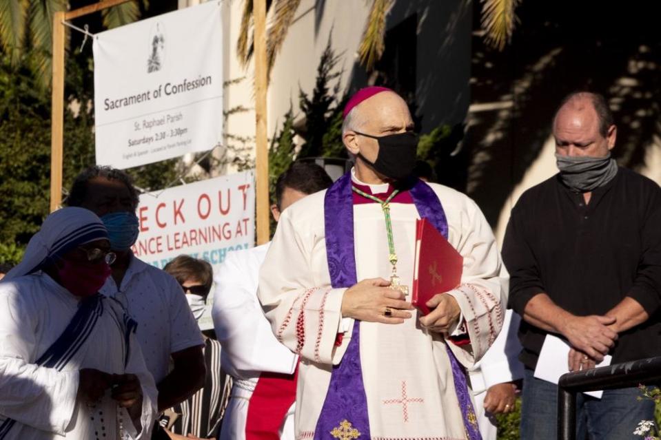 Salvatore Cordileone, the San Francisco archbishop, has asked Gavin Newsom to stop efforts to permanently remove a statue of Father Junípero Serra from the state’s capitol.