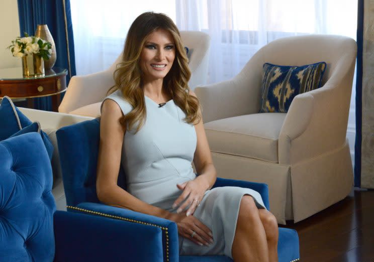 Future first lady... of great hair, Melania Trump. (Photo: Getty Images)