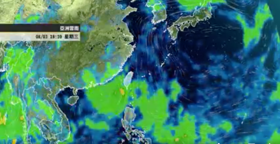 今（３）日受到低壓帶影響，易有短延時強降雨。   圖：翻攝自天氣風險公司臉書