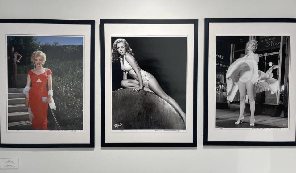 Fotografías de la estrella de cine Marilyn Monroe expuestas en el Wilzig Erotic Art Museum en South Beach.