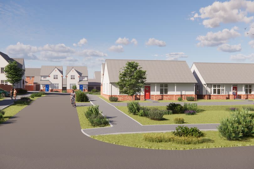 An image of part of a 42-home scheme which has been given the go-ahead in Porthryhyrd