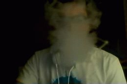 GIF of man vaping