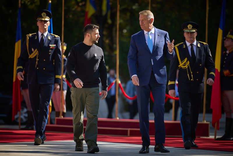 Ukraine's President Zelenskiy visits Romania
