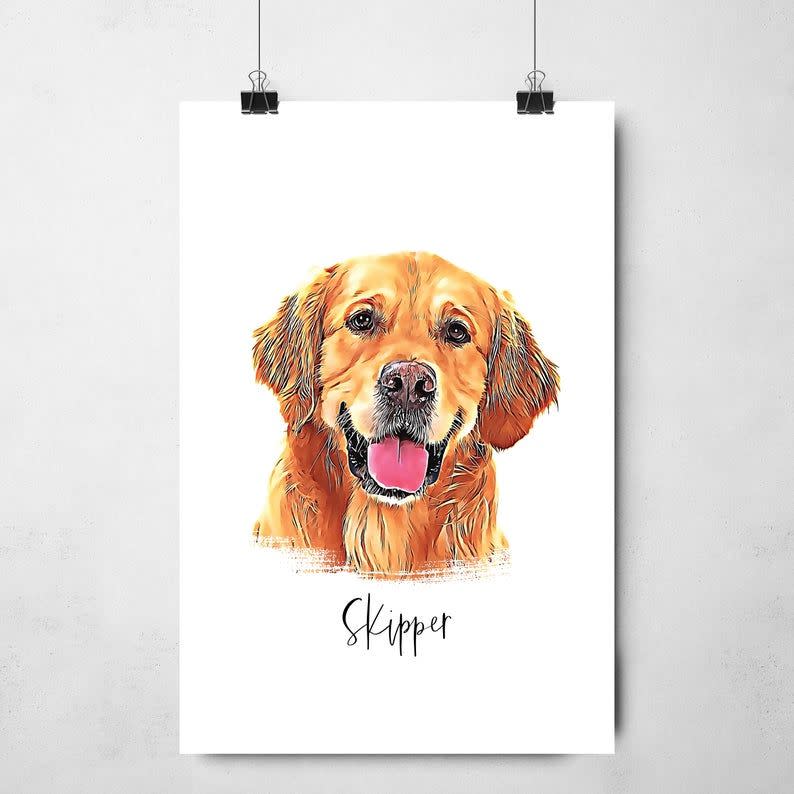 13) Custom Pet Portrait