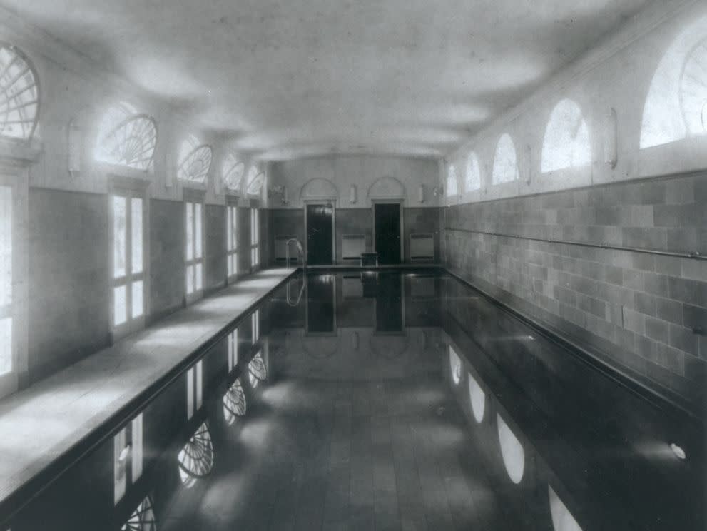 FDR's swimming pool was completed in 1933. 
