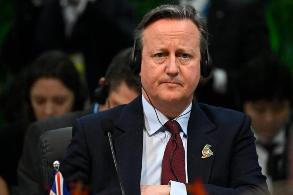 David Cameron at the G20 foreign ministers meeting in Rio de Janeiro (AFP/Getty)