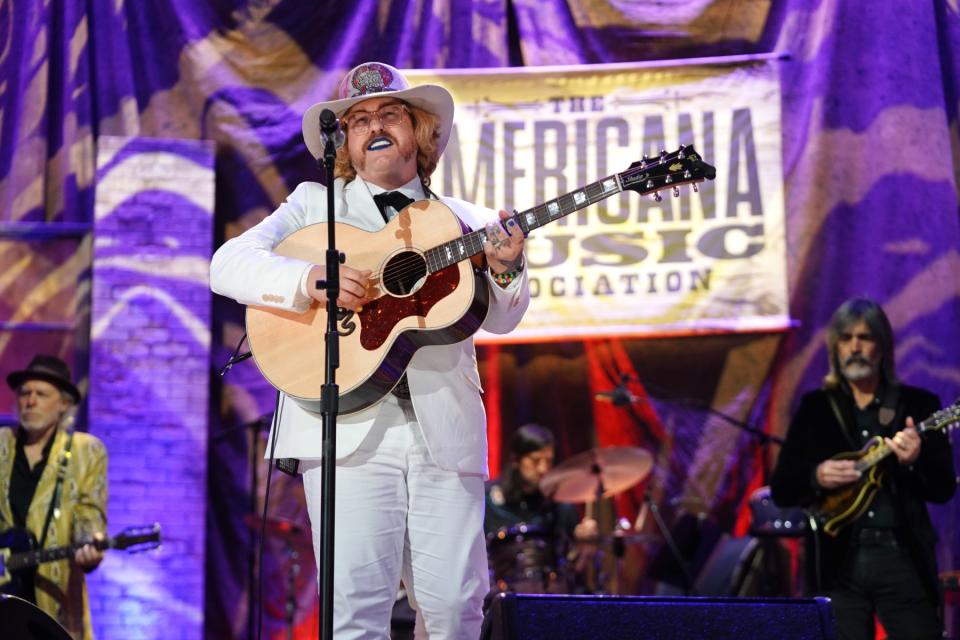 NASHVILLE, TENNESSEE - SEPTEMBER 20: Adeem the Artist performs onstage for the 22nd Annual Americana Honors & Awards at Ryman Auditorium on September 20, 2023 in Nashville, Tennessee. (Photo by Erika Goldring/Getty Images for Americana Music Association )