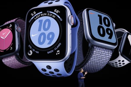 Stan Ng presents the new Apple Watch at an Apple event at their headquarters in Cupertino