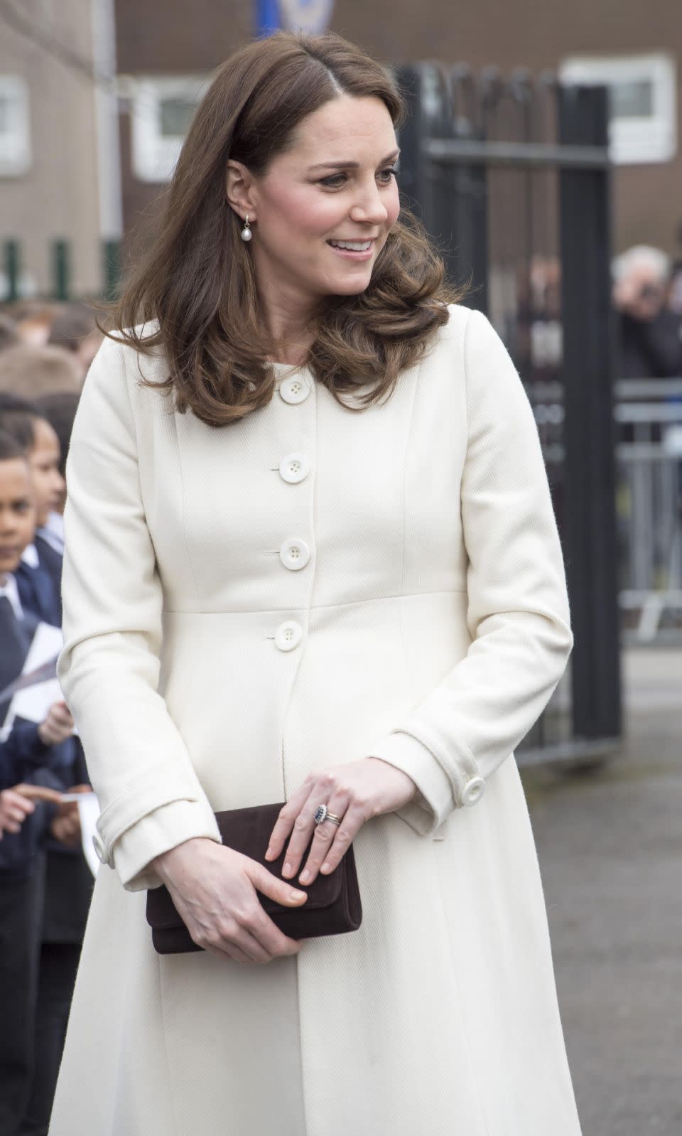 The Duchess of Cambridge was on a visit to a primary school in Oxford. Photo: Getty Images