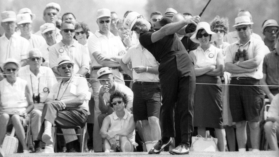 Player drives from the tee at the 1965 US Open. - Walter Iooss Jr./Sports Illustrated/Getty Images