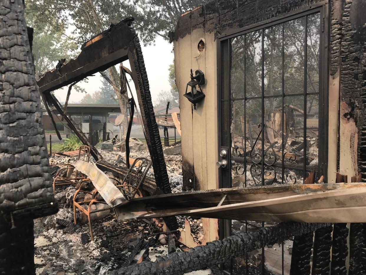 The remains of a neighborhood in Santa Rosa, Calif. (Photo: Jack Thiebaud)