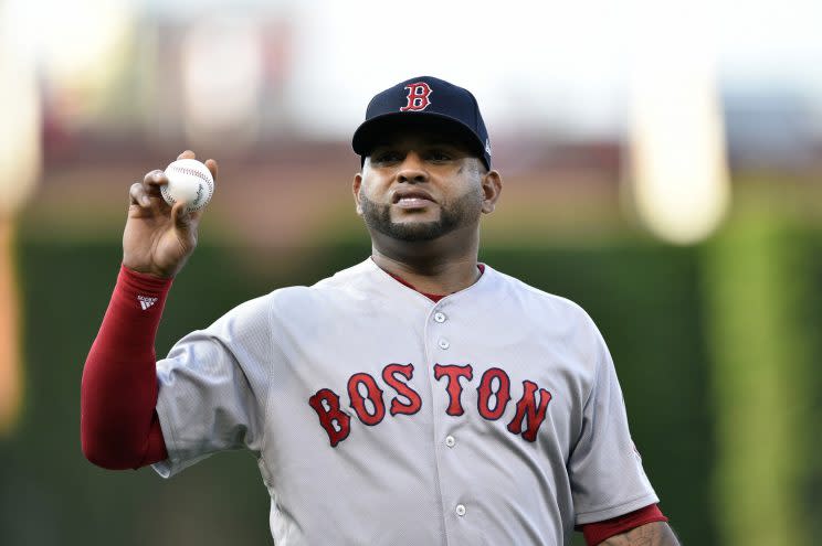 Boston Red Sox's Pablo Sandoval in action during a baseball game against the Philadelphia Phillies, Wednesday, June 14, 2017, in Philadelphia. (AP Photo/Derik Hamilton)