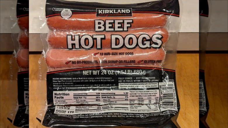 Kirkland beef hot dogs