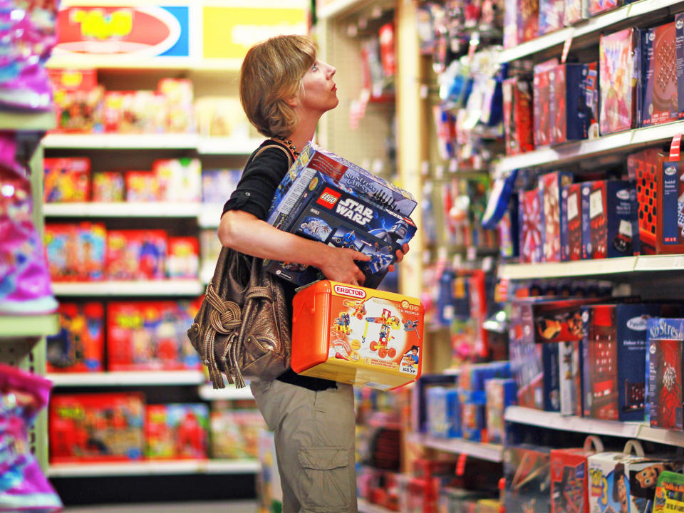 A shopper browses a Toys R Us store: Getty Images