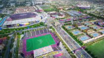 <p>Tennis and Wheelchair Tennis are shown in this South Bay StubHub Stadium rendering. (Photo: Courtesy LA 2024) </p>