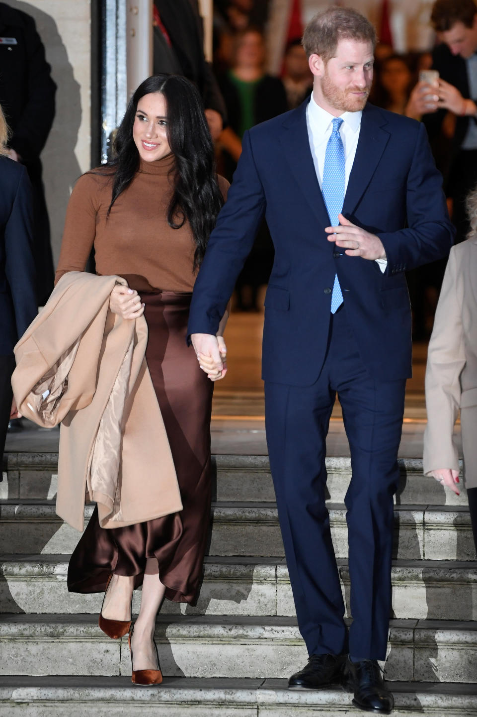 Das Royale Paar erscheint beim Canada House in London. (Bild: REUTERS)