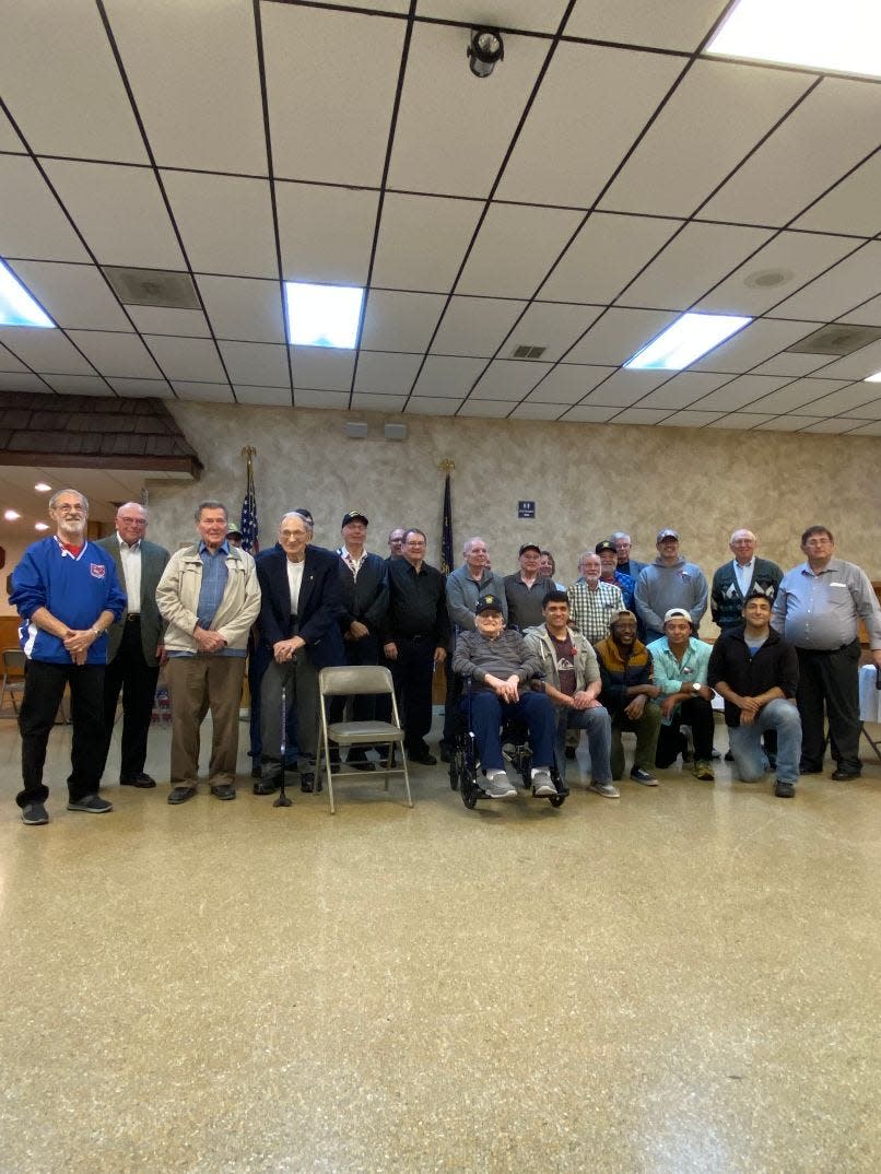 About 25 veterans were honored at Sunday's dinner at Erie Post 3925, Veterans of Foreign Wars hall.