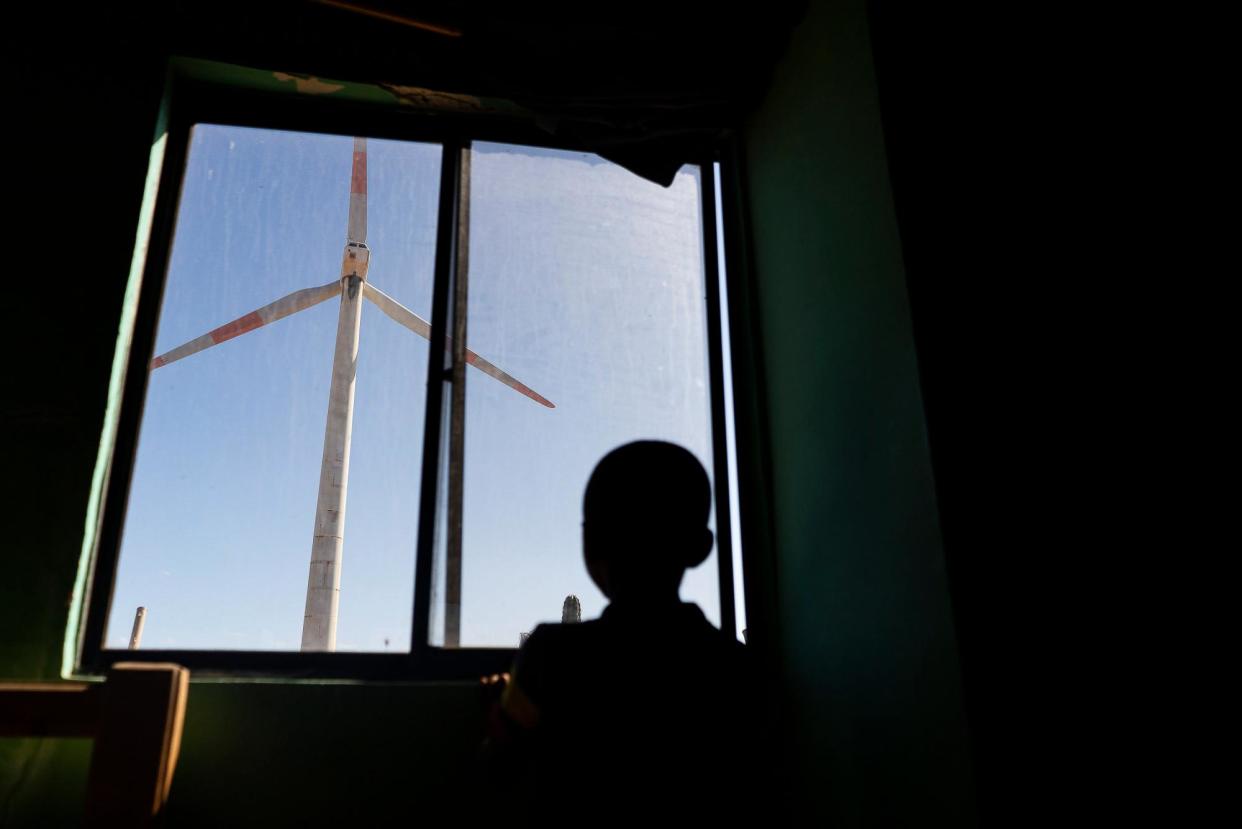 <span>Wind turbines are part of life for many communities in La Guajira, one of Colombia’s poorest regions and home to its largest Indigenous population</span><span>Photograph: Charlie Cordero/The Guardian</span>