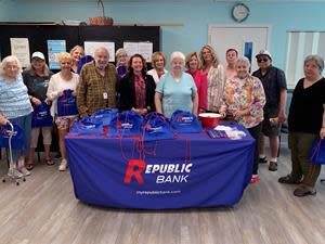 Residents and Republic Bank colleagues at Margate Terrace Senior Living apartments
