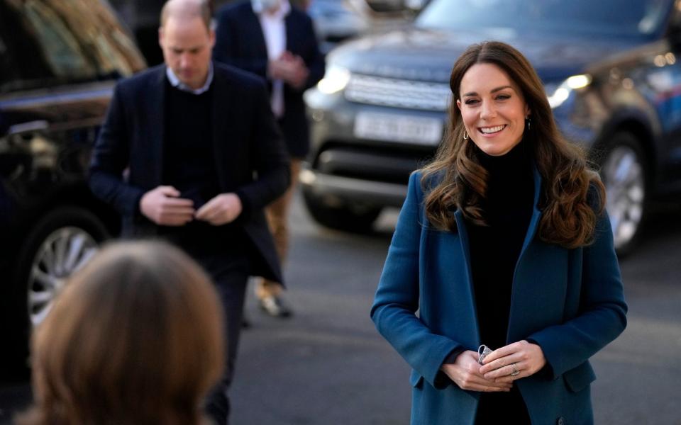 The royal couple arrive at the Foundling Museum in London, where they heard from several people who grew up in care, including Kriss Akabusi and Lemn Sissay - AP/Alastair Grant