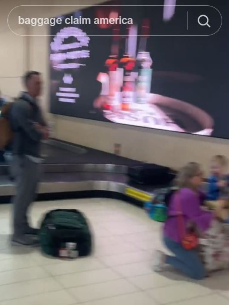 Josiah Hein shares his shock at Australians behaviour at the airport. Picture TikTok 3.JPG