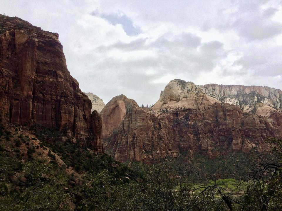Here is a view looking up at Angel’s Landing at Zion National Park from the bottom on Mar. 16, 2016. | Sarah Gambles, Deseret News
