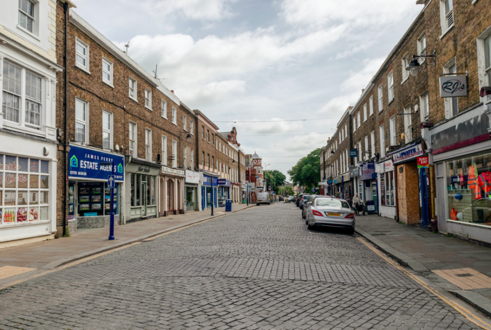 The High Street in Sheerness is now devoid of Jubilee bunting. (SWNS)