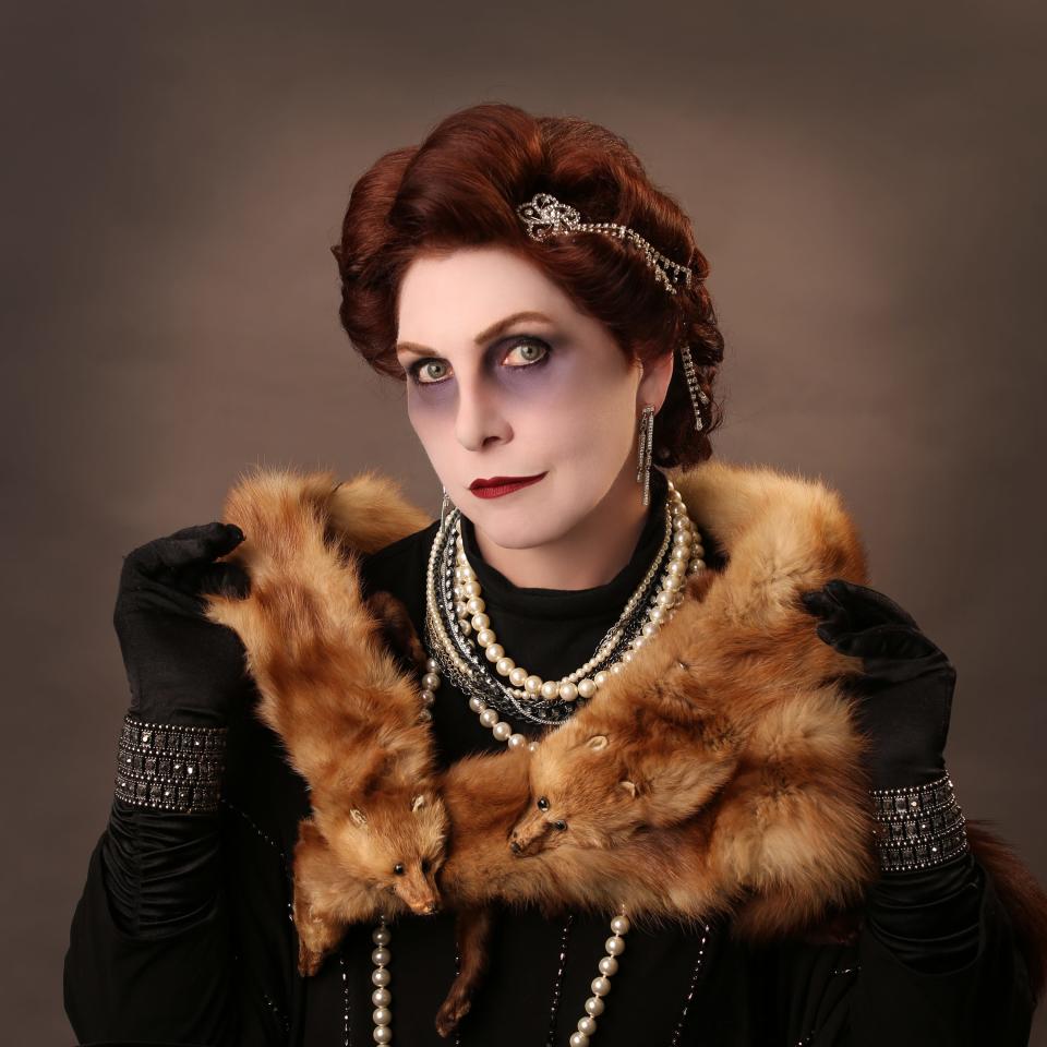 Haunted History Productions' founder Jane McLaughlin has turned herself into Miss Cookie who appears in various costumes on each tour.