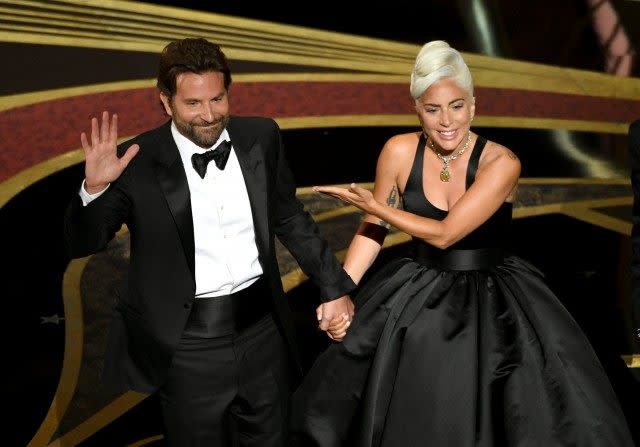 The designer and former fashion director for Gaga gushed about watching his friend win an Academy Award.